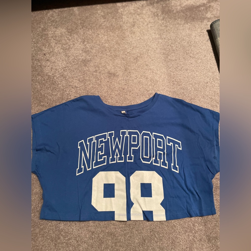 Blue Cropped NewPort Top Size: S